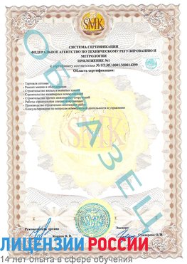Образец сертификата соответствия (приложение) Тулун Сертификат ISO 14001